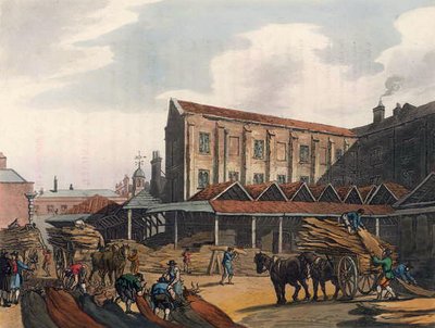 Leadenhall Market, aus Ackermanns Microcosm of London von T. and Pugin Rowlandson